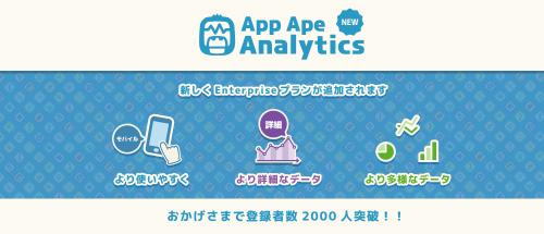 App Ape Analytics、Enterprise版を提供開始