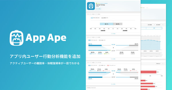 App Ape、ユーザー行動分析機能を追加